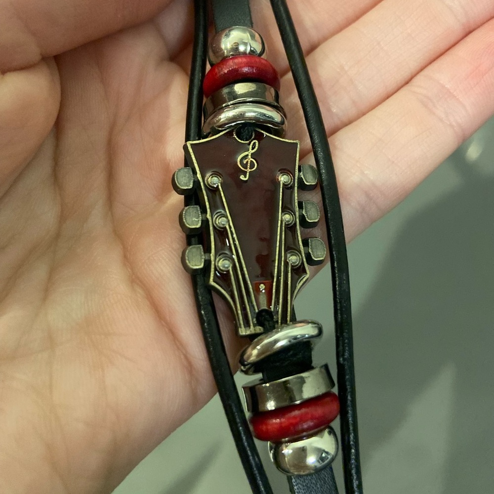 Black and Red Guitar Bracelet